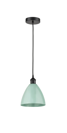 Edison One Light Mini Pendant in Matte Black (405|6161PBKMBD75SF)