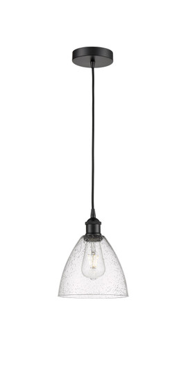 Edison One Light Mini Pendant in Matte Black (405|6161PBKGBD754)