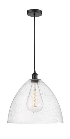 Edison One Light Pendant in Matte Black (405|6161PBKGBD164)