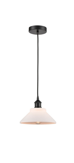 Edison One Light Mini Pendant in Matte Black (405|6161PBKG131)