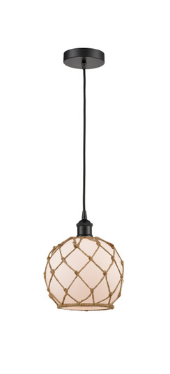 Edison One Light Mini Pendant in Matte Black (405|6161PBKG1218RB)