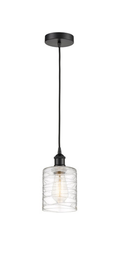Edison One Light Mini Pendant in Matte Black (405|6161PBKG1113)