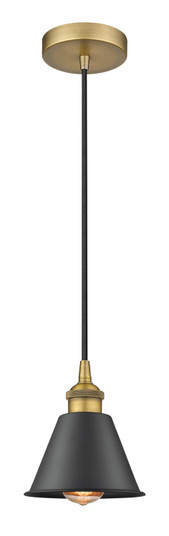 Edison One Light Mini Pendant in Brushed Brass (405|6161PBBM8BK)
