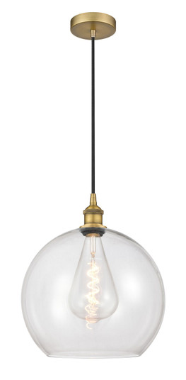 Edison One Light Pendant in Brushed Brass (405|6161PBBG12214)