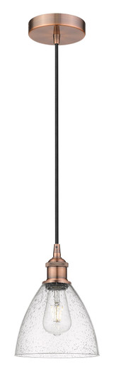 Edison One Light Mini Pendant in Antique Copper (405|6161PACGBD754)