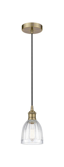 Edison One Light Mini Pendant in Antique Brass (405|6161PABG442)
