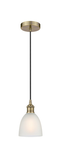 Edison One Light Mini Pendant in Antique Brass (405|6161PABG381)