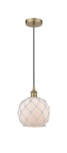 Edison One Light Mini Pendant in Antique Brass (405|6161PABG1218RW)