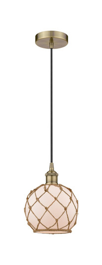 Edison One Light Mini Pendant in Antique Brass (405|6161PABG1218RB)