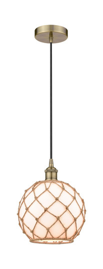 Edison One Light Mini Pendant in Antique Brass (405|6161PABG12110RB)
