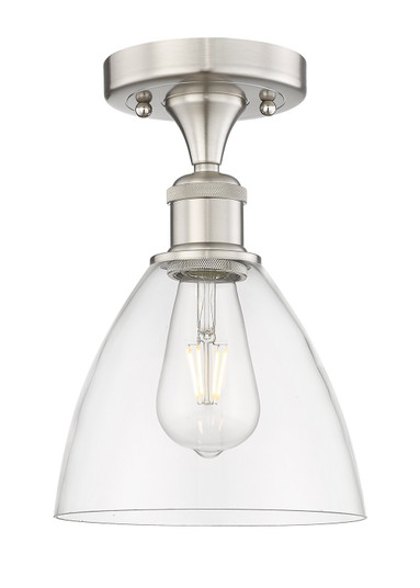 Edison One Light Semi-Flush Mount in Brushed Satin Nickel (405|6161FSNGBD752)