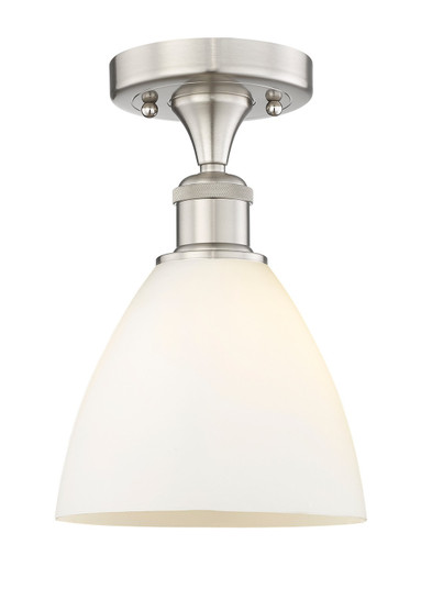 Edison One Light Semi-Flush Mount in Brushed Satin Nickel (405|6161FSNGBD751)