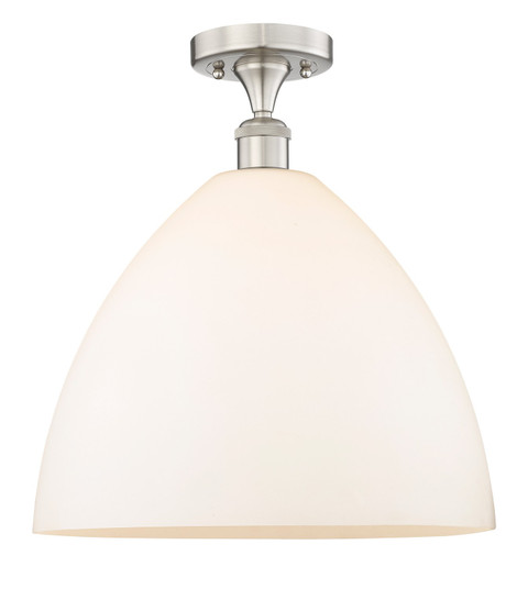 Edison One Light Semi-Flush Mount in Brushed Satin Nickel (405|6161FSNGBD161) Edison One Light Semi-Flush Mount in Brushed Satin Nickel (405|6161FSNGBD161)