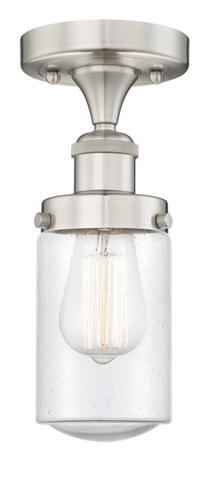 Edison One Light Semi-Flush Mount in Brushed Satin Nickel (405|6161FSNG314)