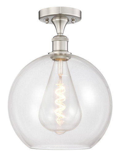 Edison One Light Semi-Flush Mount in Brushed Satin Nickel (405|6161FSNG12212)