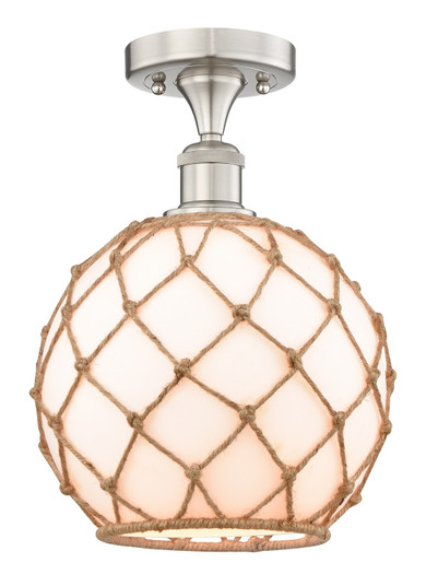 Edison One Light Semi-Flush Mount in Brushed Satin Nickel (405|6161FSNG12110RB) Edison One Light Semi-Flush Mount in Brushed Satin Nickel (405|6161FSNG12110RB)