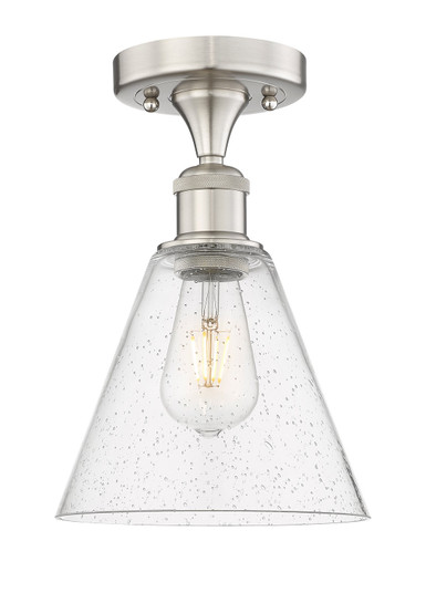 Edison One Light Semi-Flush Mount in Satin Gold (405|6161FSGGBC81)