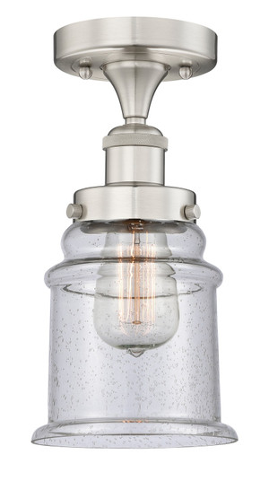 Edison One Light Semi-Flush Mount in Satin Gold (405|6161FSGG184)