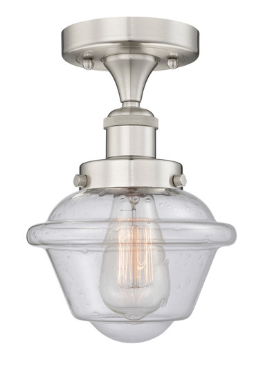 Edison One Light Semi-Flush Mount in Polished Nickel (405|6161FPNG532)