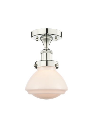 Edison One Light Semi-Flush Mount in Polished Nickel (405|6161FPNG321)