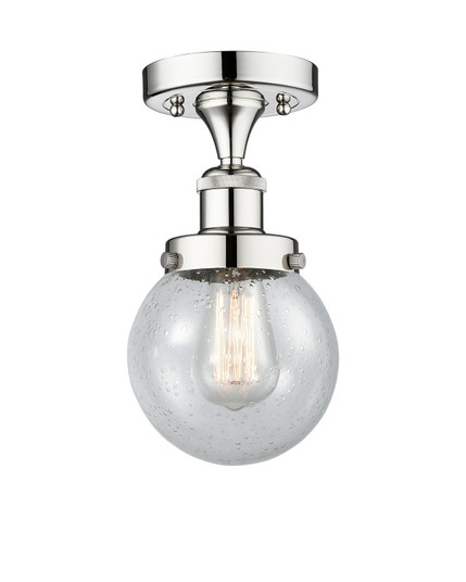 Edison One Light Semi-Flush Mount in Polished Chrome (405|6161FPCG2046)