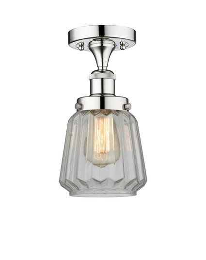 Edison One Light Semi-Flush Mount in Polished Chrome (405|6161FPCG142)