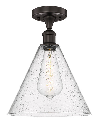 Edison One Light Semi-Flush Mount in Oil Rubbed Bronze (405|6161FOBGBC124)