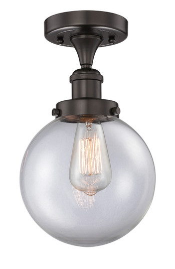 Edison One Light Semi-Flush Mount in Oil Rubbed Bronze (405|6161FOBG2028)