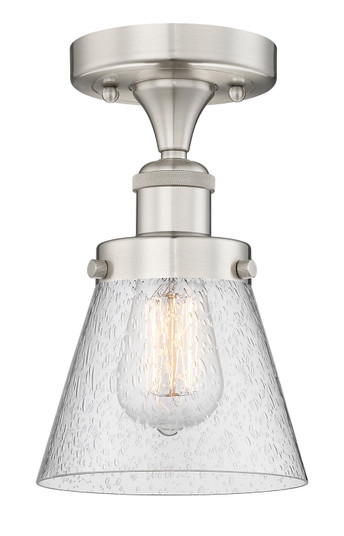 Edison One Light Semi-Flush Mount in Matte Black (405|6161FBKG64)