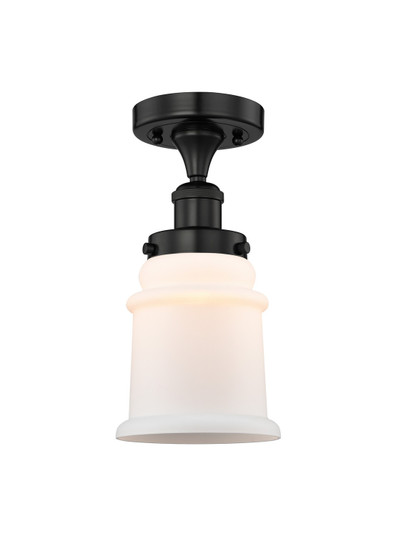 Edison One Light Semi-Flush Mount in Matte Black (405|6161FBKG181)