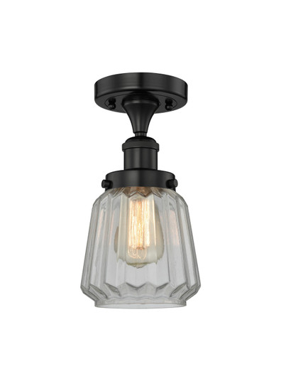 Edison One Light Semi-Flush Mount in Matte Black (405|6161FBKG142) Edison One Light Semi-Flush Mount in Matte Black (405|6161FBKG142)