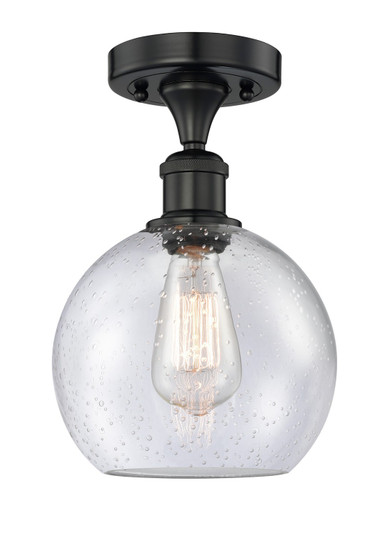 Edison One Light Semi-Flush Mount in Matte Black (405|6161FBKG1248)