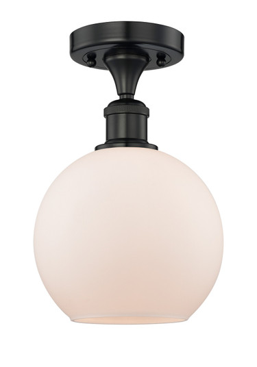 Edison One Light Semi-Flush Mount in Matte Black (405|6161FBKG1218)
