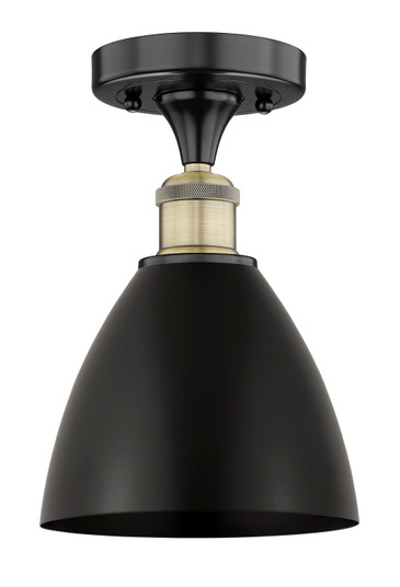 Edison One Light Semi-Flush Mount in Black Antique Brass (405|6161FBABMBD75BK)