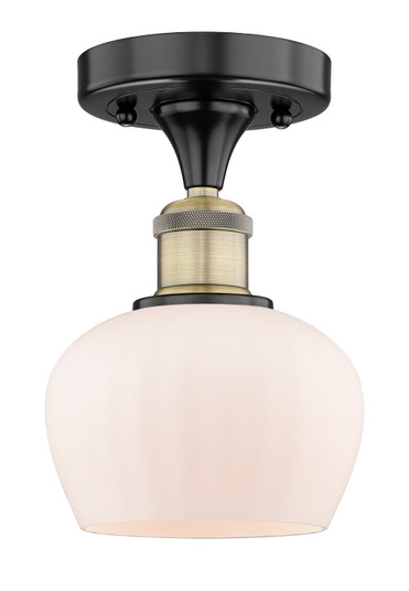 Edison One Light Semi-Flush Mount in Black Antique Brass (405|6161FBABG91)