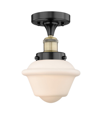 Edison One Light Semi-Flush Mount in Black Antique Brass (405|6161FBABG531)