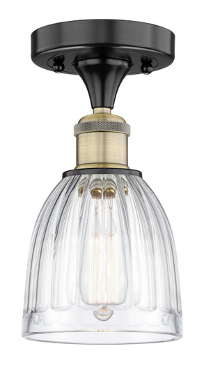 Edison One Light Semi-Flush Mount in Black Antique Brass (405|6161FBABG442)