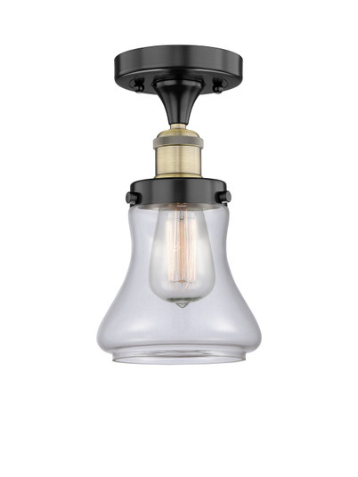 Edison One Light Semi-Flush Mount in Black Antique Brass (405|6161FBABG192)