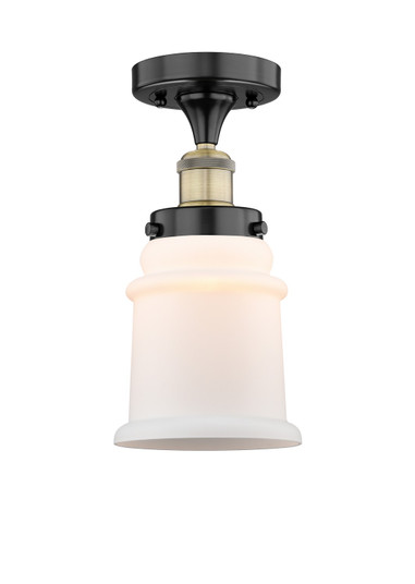 Edison One Light Semi-Flush Mount in Black Antique Brass (405|6161FBABG181)