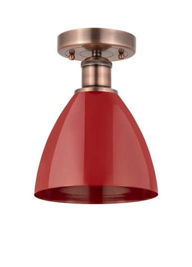 Edison One Light Semi-Flush Mount in Antique Copper (405|6161FACMBD75RD)