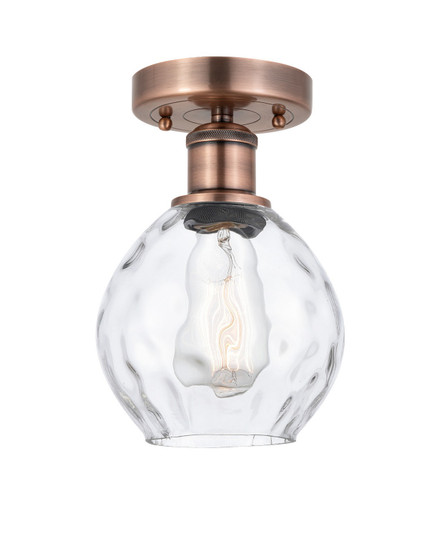 Edison One Light Semi-Flush Mount in Antique Copper (405|6161FACG362)