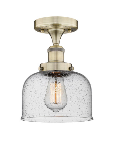 Edison One Light Semi-Flush Mount in Antique Brass (405|6161FABG74)