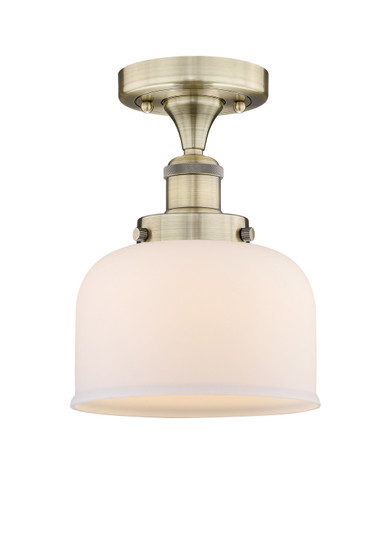 Edison One Light Semi-Flush Mount in Antique Brass (405|6161FABG71)