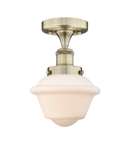 Edison One Light Semi-Flush Mount in Antique Brass (405|6161FABG531)