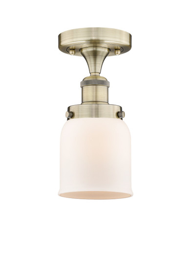 Edison One Light Semi-Flush Mount in Antique Brass (405|6161FABG51)