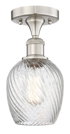 Edison One Light Semi-Flush Mount in Antique Brass (405|6161FABG292)