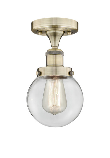 Edison One Light Semi-Flush Mount in Antique Brass (405|6161FABG2026)