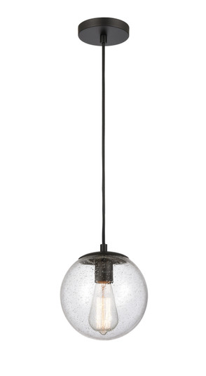 Auralume One Light Mini Pendant in Matte Black (405|608BKSDY)