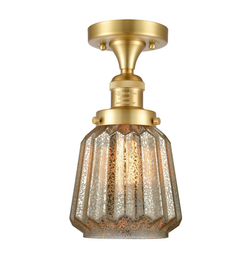 Franklin Restoration One Light Semi-Flush Mount in Satin Gold (405|5171CHSGG146)