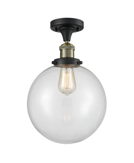 Franklin Restoration One Light Semi-Flush Mount in Black Antique Brass (405|5171CHBABG20210)